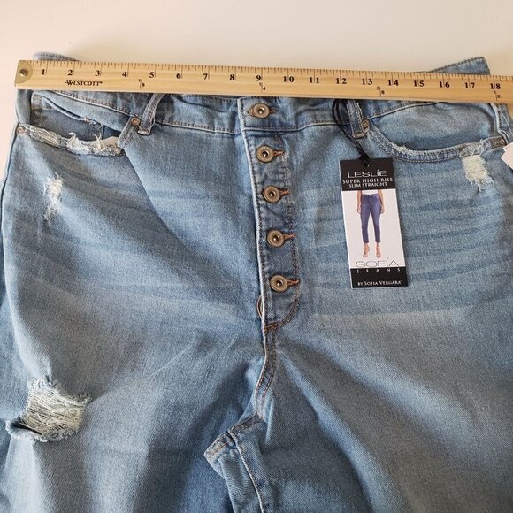 Sofia Jeans Leslie Super High Rise Slim Straight size 18 NWT - Picture 6 of 9